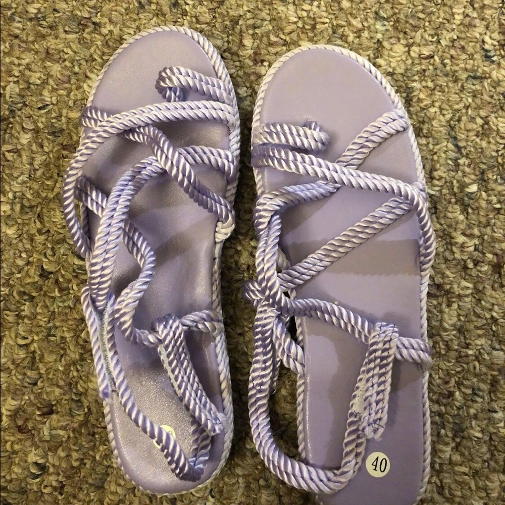 Pastel purple sandals